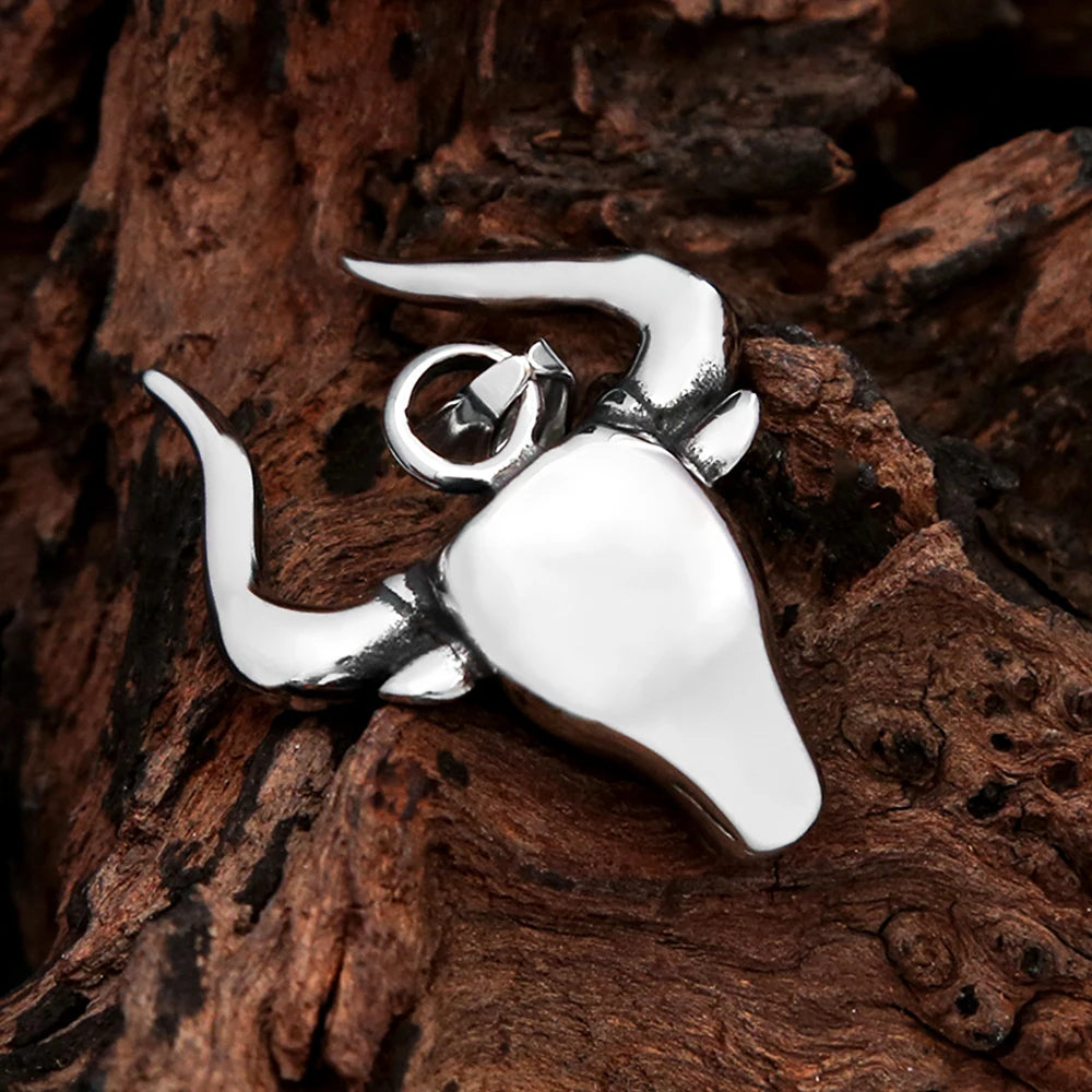 Bull Head Pendant Necklace II (316L)