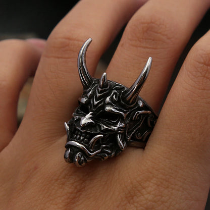Horned Skull Ring (316L)