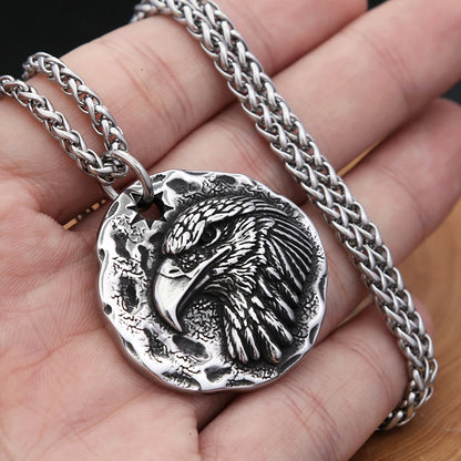 Eagle Head Pendant Necklace (316L)