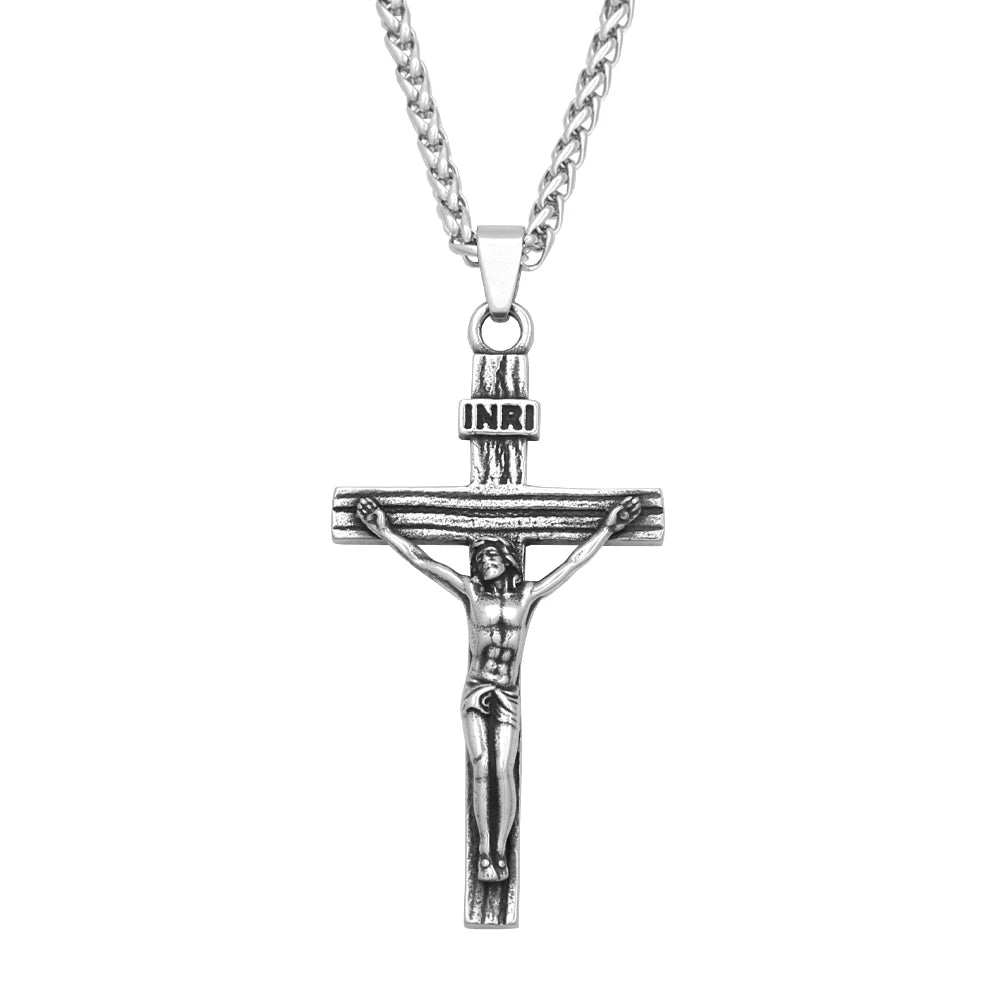 Jesus Cross Pendant Necklace Collection (316L)