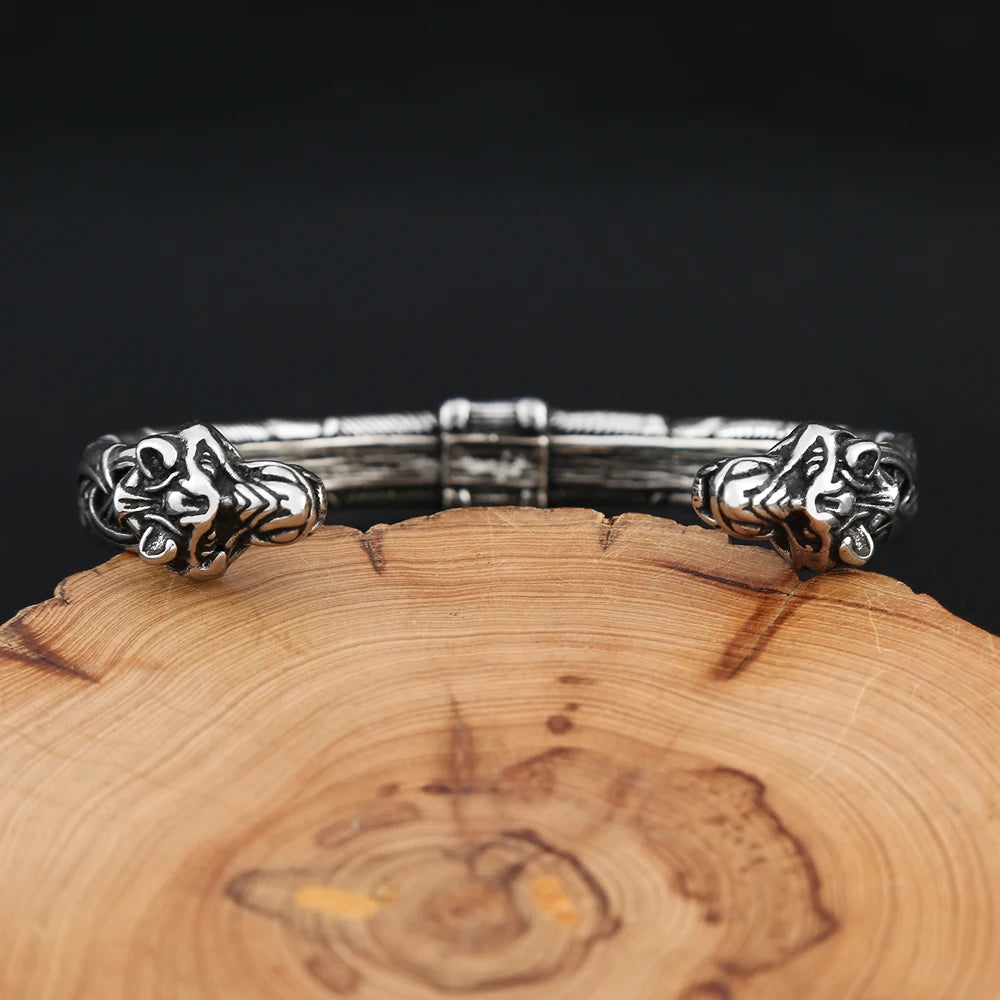 Double Tiger Cuff Bracelet (316L)