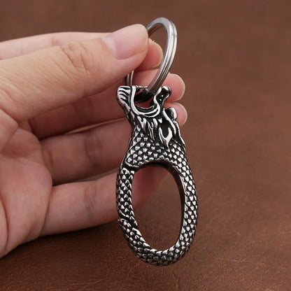 Wikinger-Drachenkopf-Schlüsselanhänger (316L)