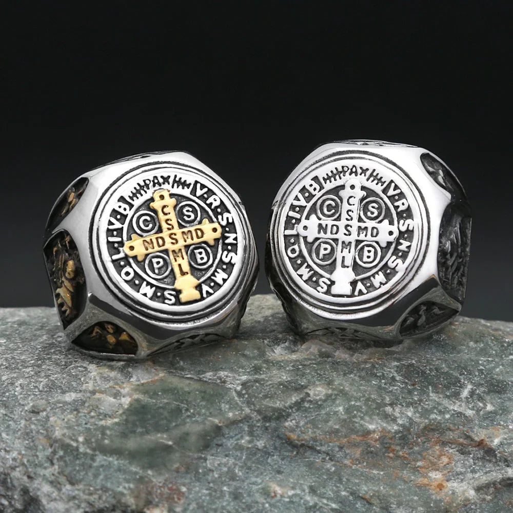 Saint Benedict Cross Ring (316L)