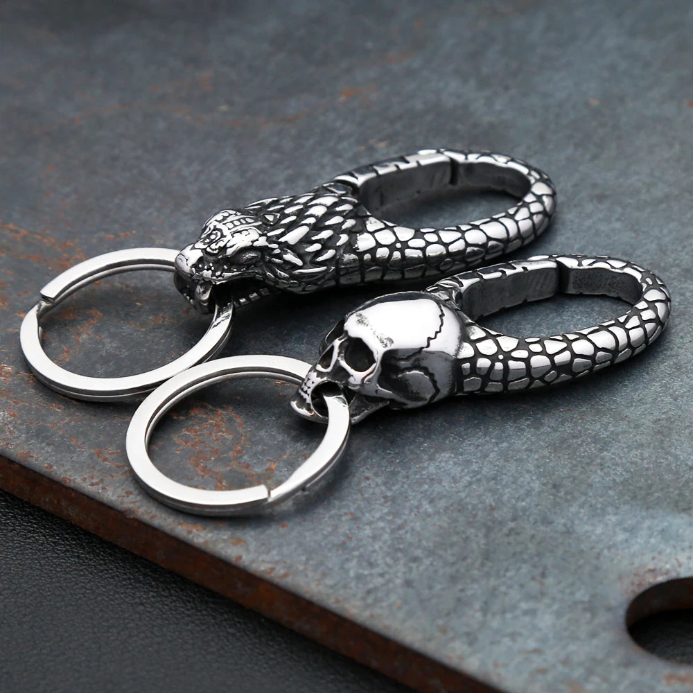 Viking Dragon Head Keychain Collection (316L)