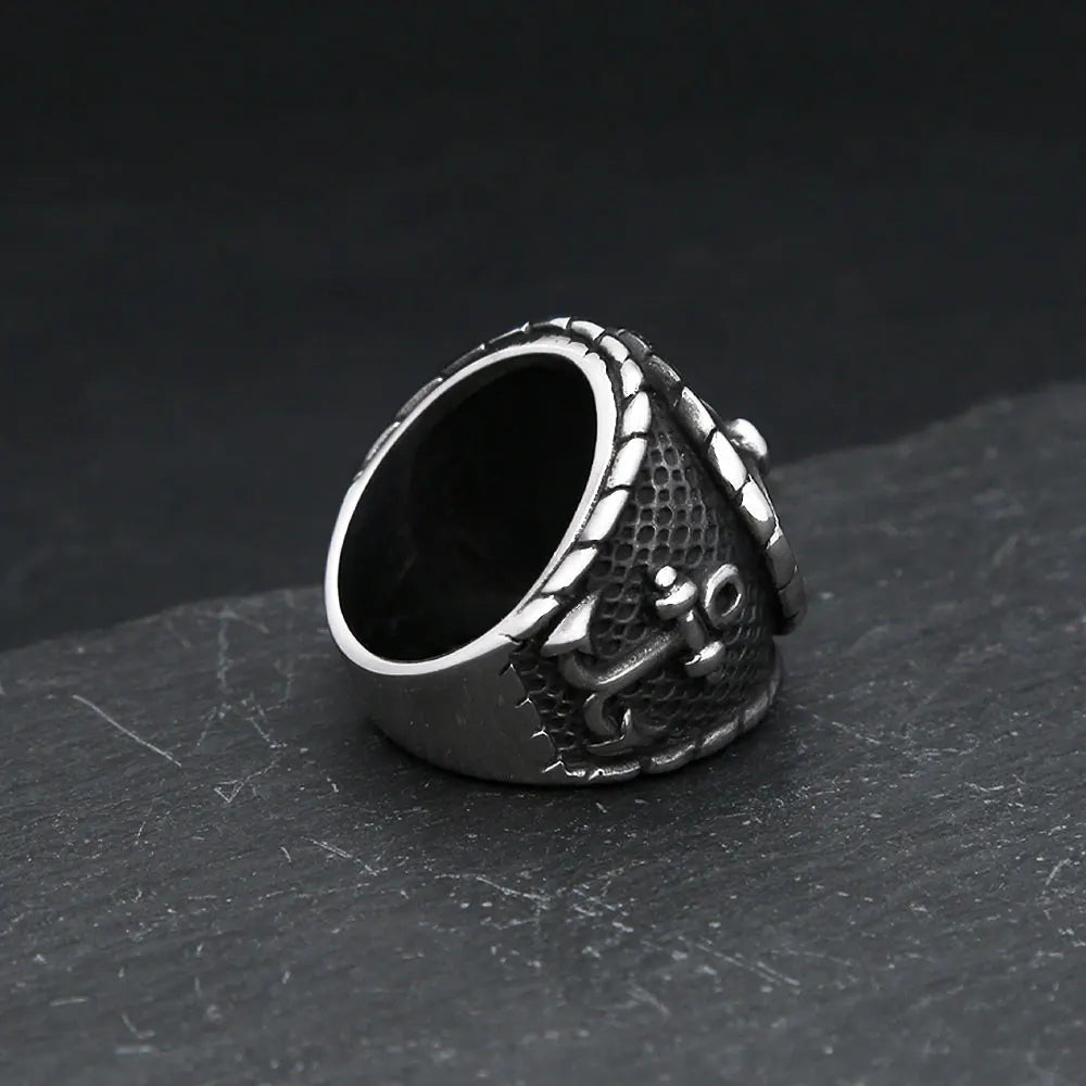 Viking Compass Ring Vegvísir (316L)