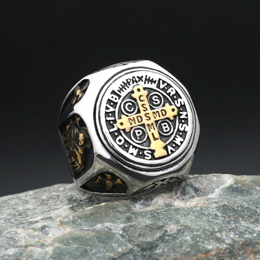 Saint Benedict Cross Ring (316L)