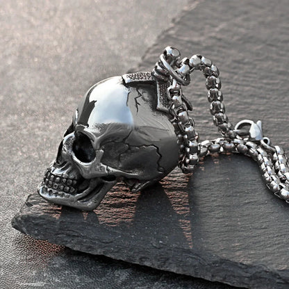 3D Skull Pendant Necklace (316L)