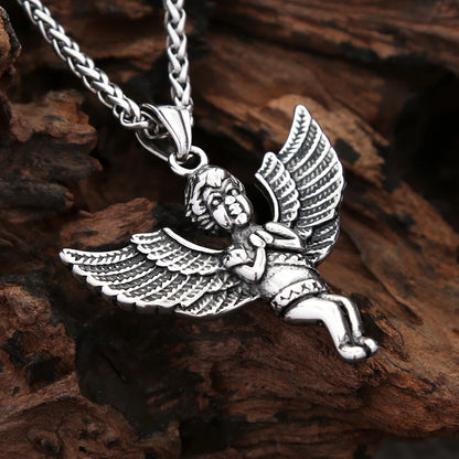 Halskette mit Anhänger in Form von Schutzengelsflügeln (316L)