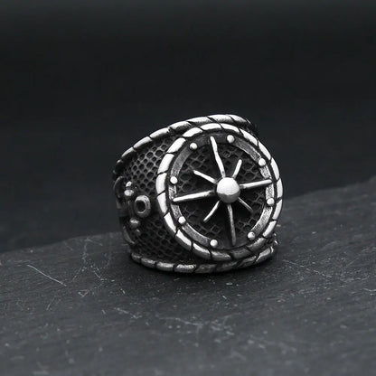 Viking Compass Ring Vegvísir (316L)