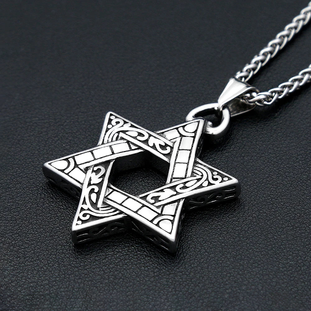 Hexagonal Star of David Necklace (316L)