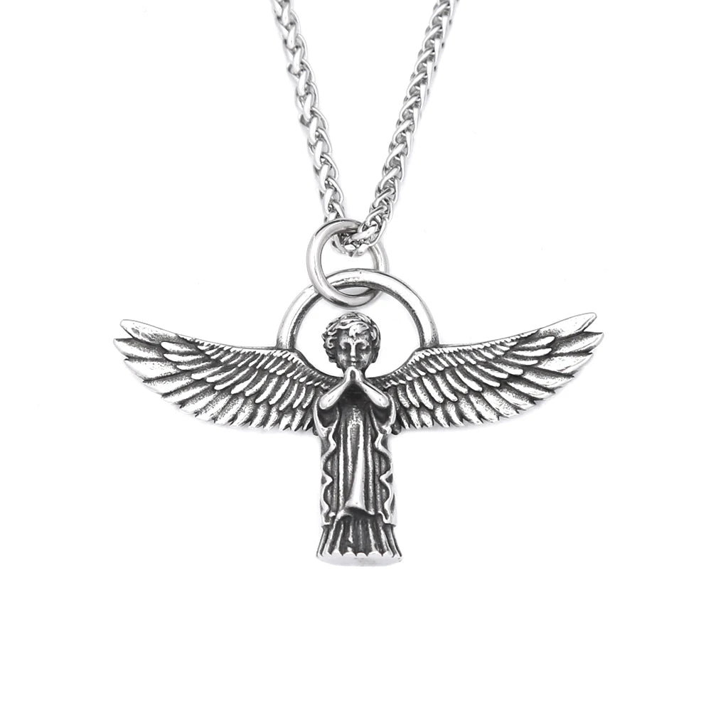 Halskette mit Anhänger in Form von Schutzengelsflügeln (316L)