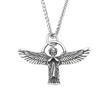 Halskette mit Anhänger in Form von Schutzengelsflügeln (316L)