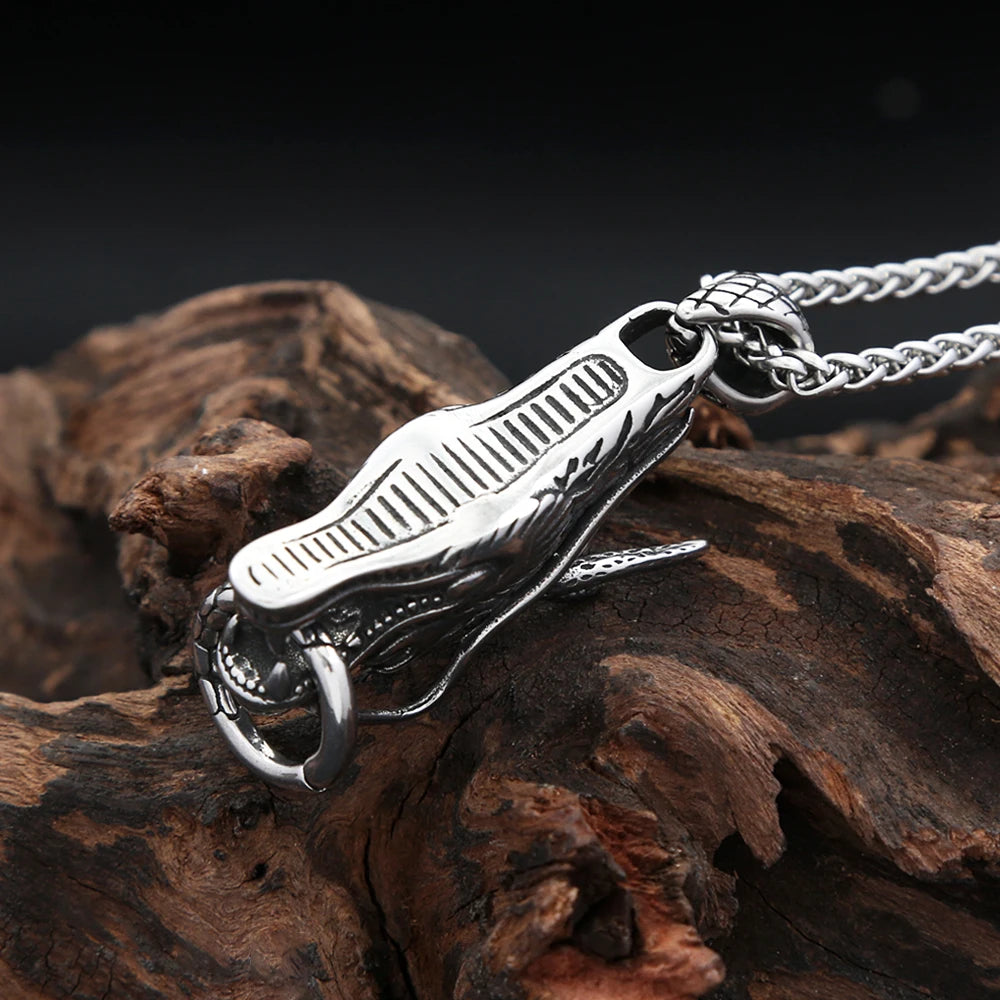 Dragon Head Pendant Necklace (316L)