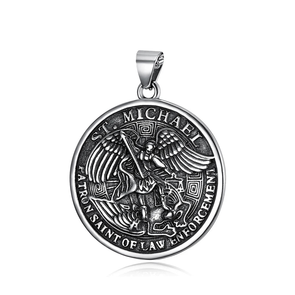 St. Michael Guardian Pendant Necklace (316L)