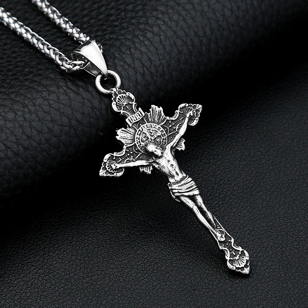 Jesus Cross Pendant Necklace Collection (316L)