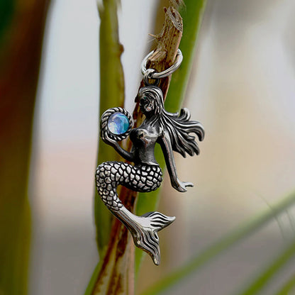 Collar de sirena con diseño creativo de moda retro, estilo punk, de acero inoxidable, para hombres y mujeres, con colgante de animal, joyería única, regalos, envío directo