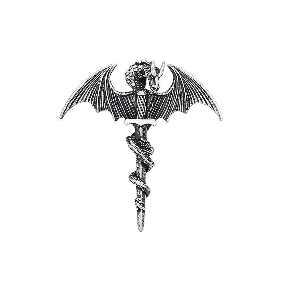 Pterodactyl Holy Sword Pendant Necklace (316L)