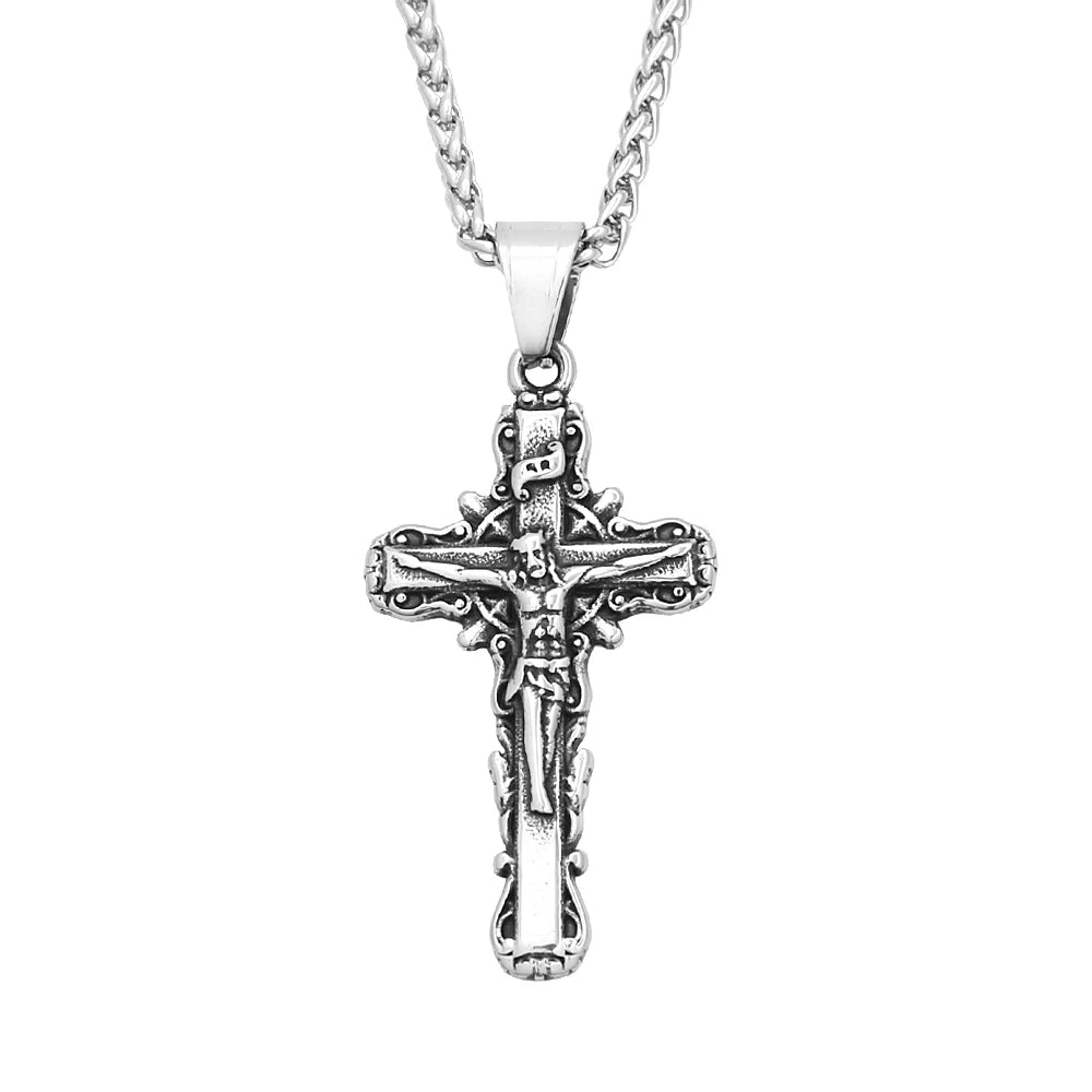 Jesus Cross Pendant Necklace Collection (316L)