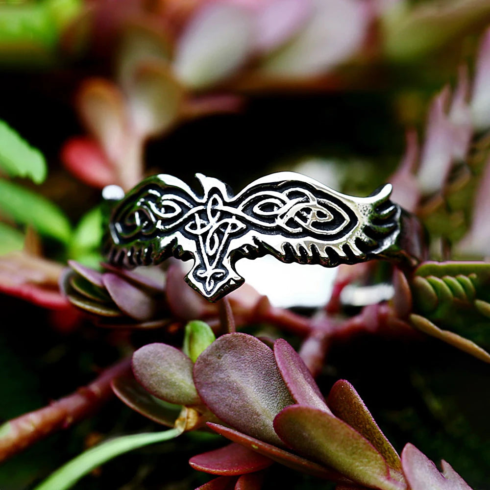 Nordic Raven Ring (316L)
