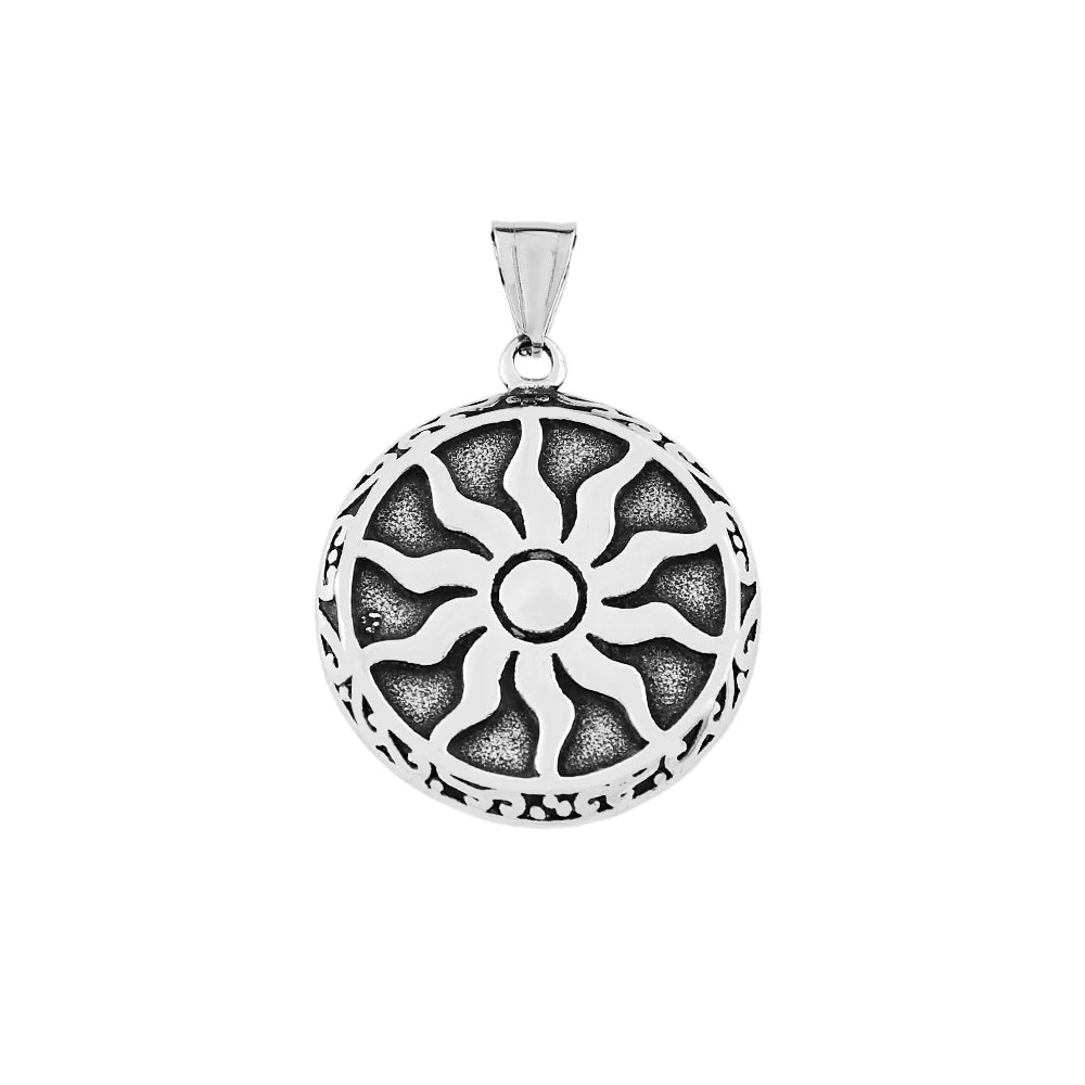 Apollo Sun Medallion Pendant Necklace (316L)