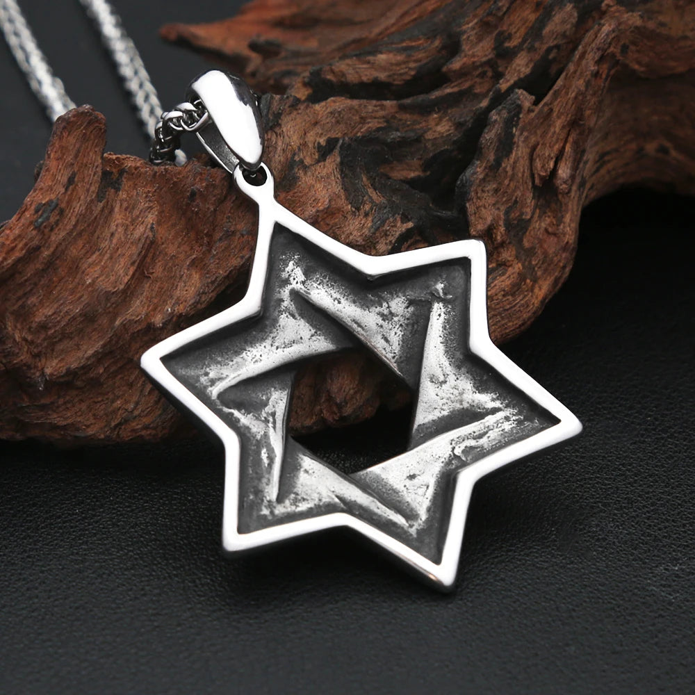 Star of David Biker Pendant Necklace (316L)