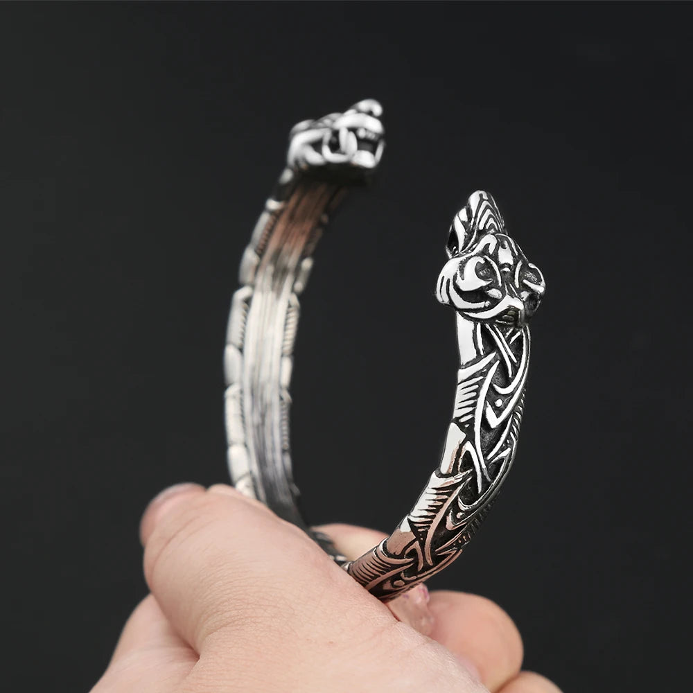 Double Tiger Cuff Bracelet (316L)