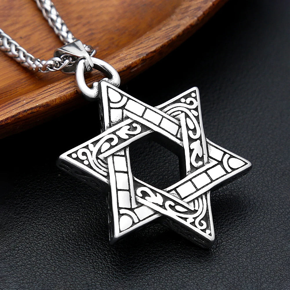 Hexagonal Star of David Necklace (316L)