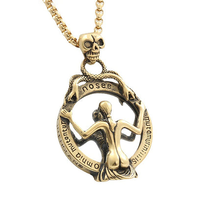 Skull Mirror Pendant (316L)