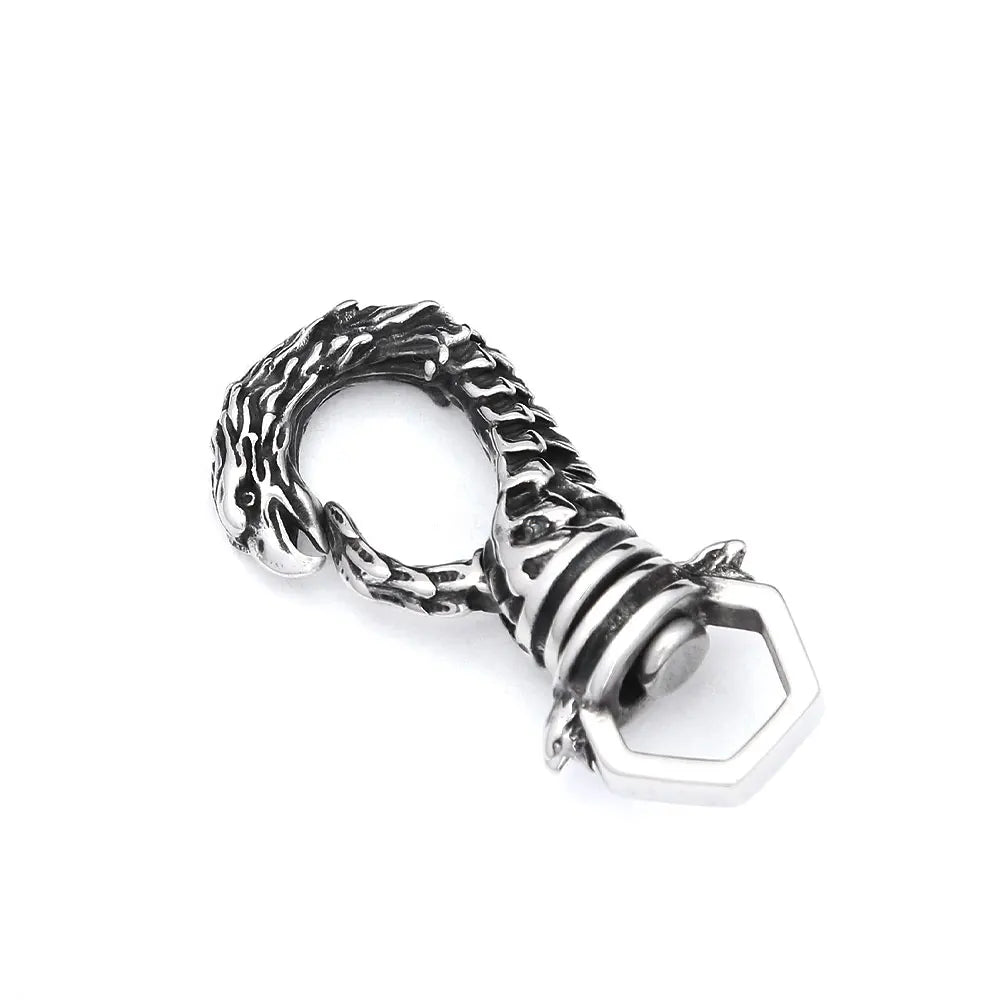 Viking Dragon Head Keychain Collection (316L)