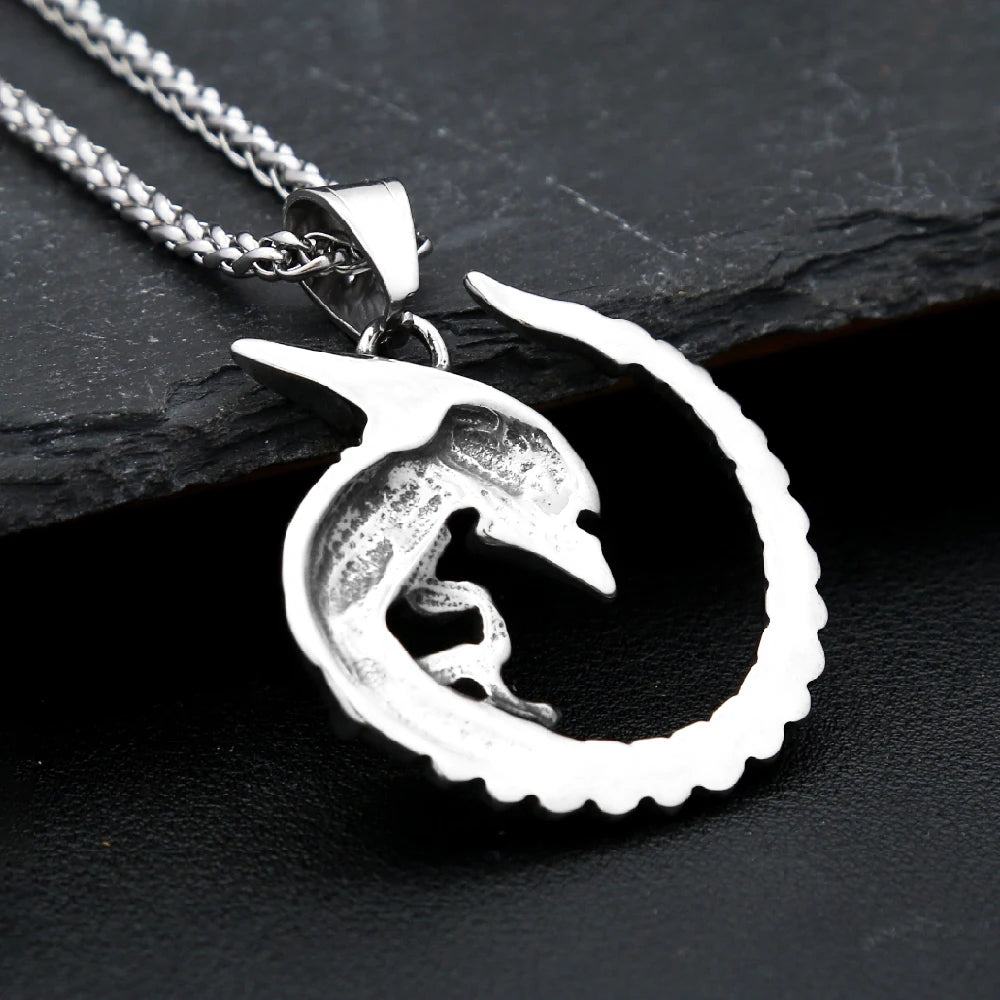 Alien Skull Pendant Necklace (316L)