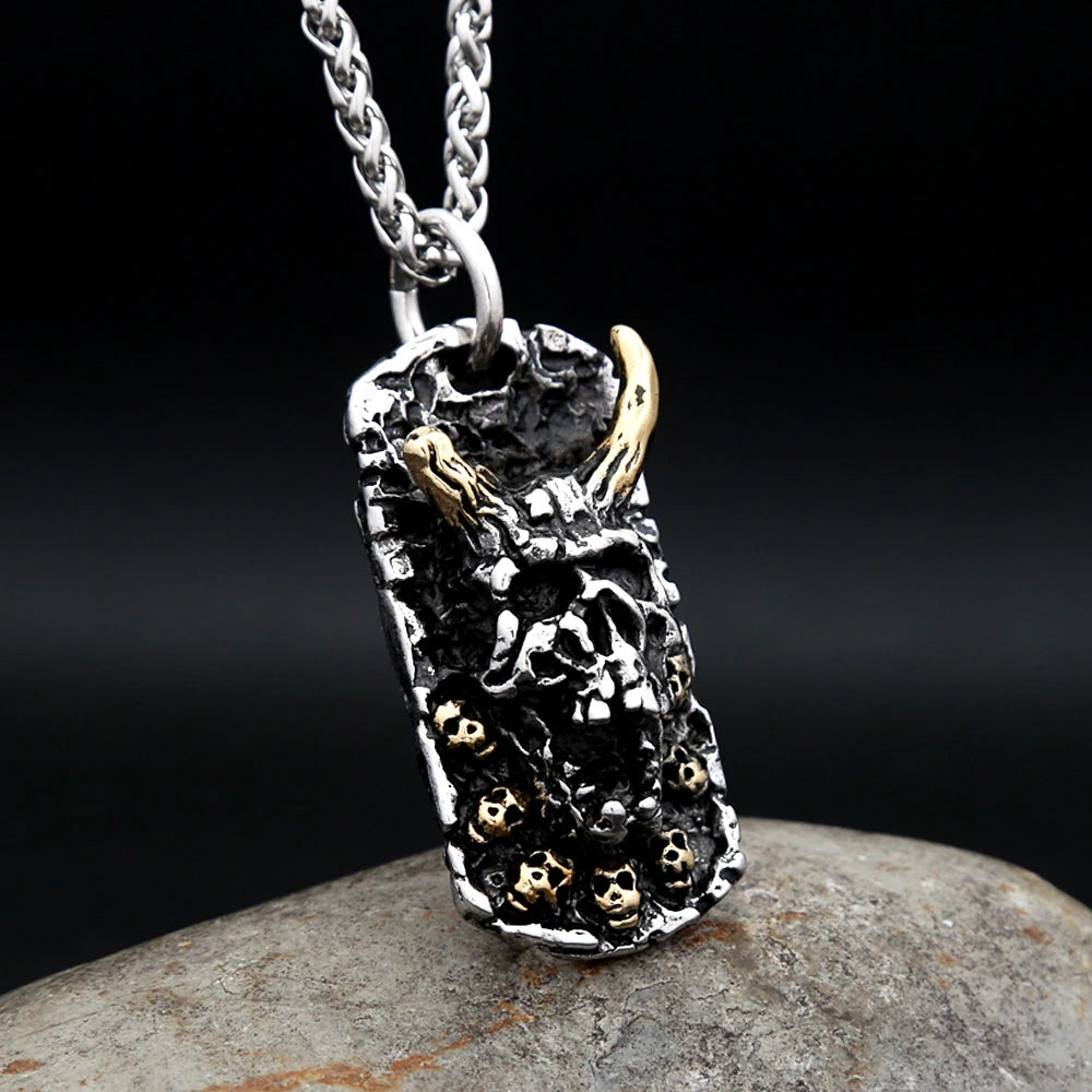 Evil Skull Pendant Necklace (316L)