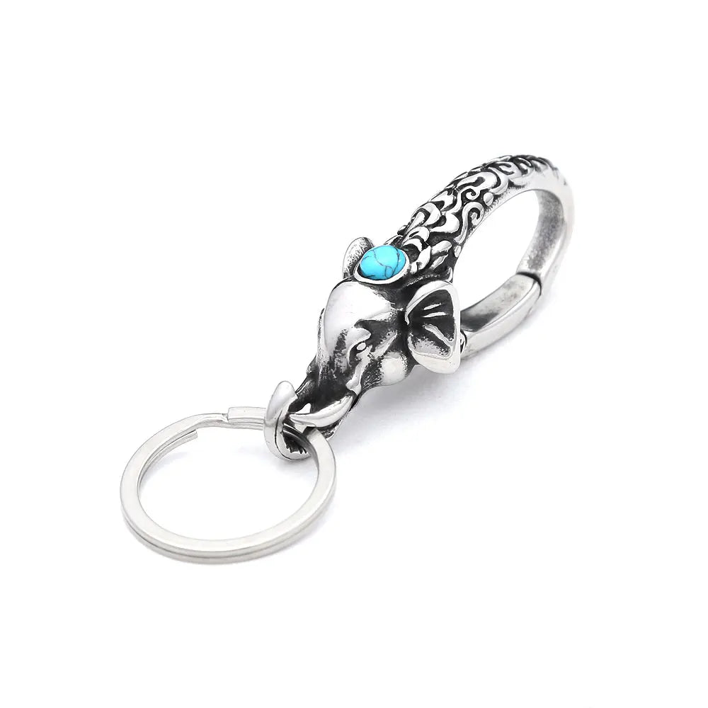 Viking Dragon Head Keychain Collection (316L)
