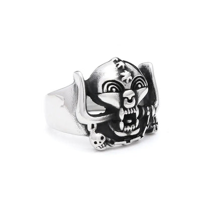 Anillos de calavera de acero inoxidable 316L góticos vintage para hombres y mujeres, estilo punk, hip hop, motocicleta, joyería, regalos de Halloween, triangulación de envíos