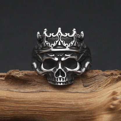 Anillos de calavera de acero inoxidable 316L góticos vintage para hombres y mujeres, estilo punk, hip hop, motocicleta, joyería, regalos de Halloween, triangulación de envíos