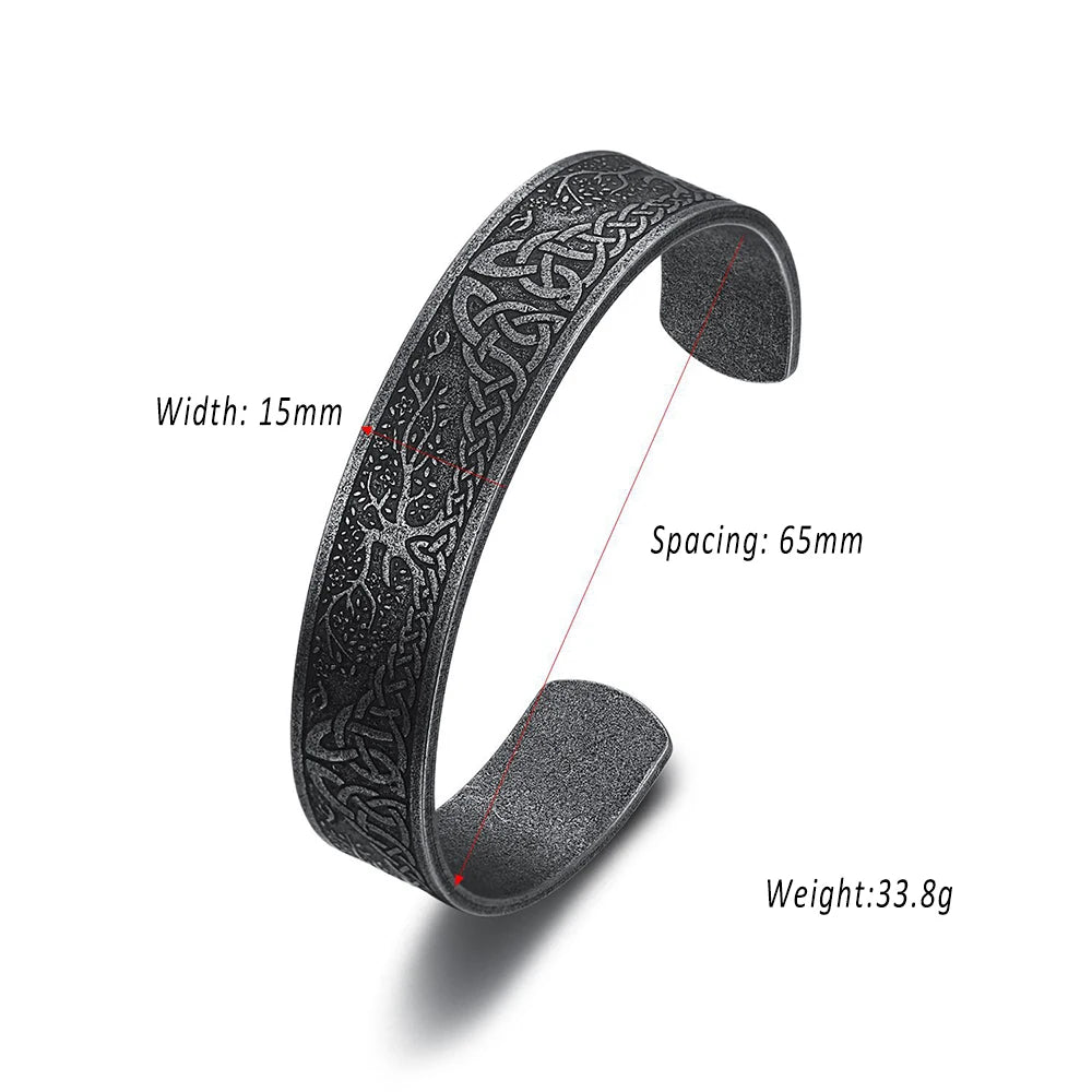 Wikinger-Runen-Manschettenarmband (316L) 