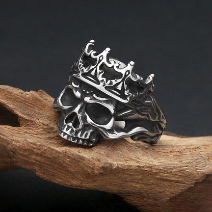 Anillos de calavera de acero inoxidable 316L góticos vintage para hombres y mujeres, estilo punk, hip hop, motocicleta, joyería, regalos de Halloween, triangulación de envíos