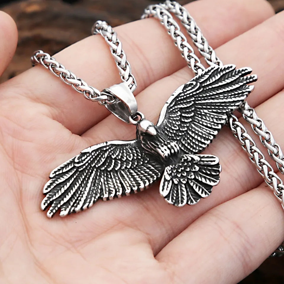 Viking Eagle Pendant Necklace (316L)