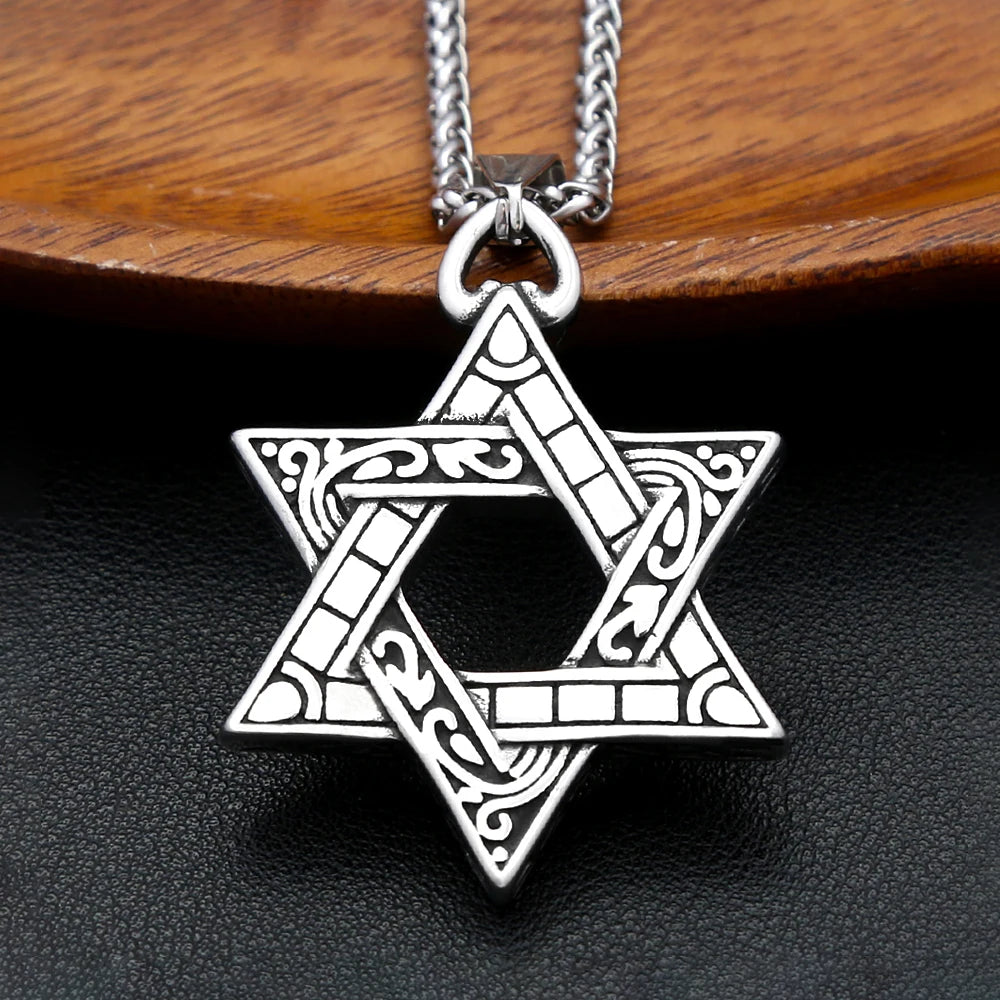 Hexagonal Star of David Necklace (316L)