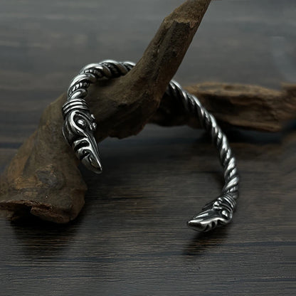 Offenes Armband mit Wikinger-Adlerkopf (316L)