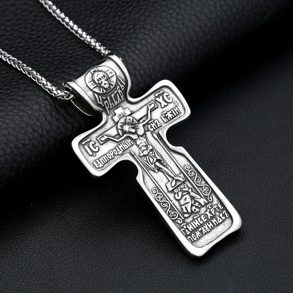 Jesus Cross Pendant Necklace Collection (316L)