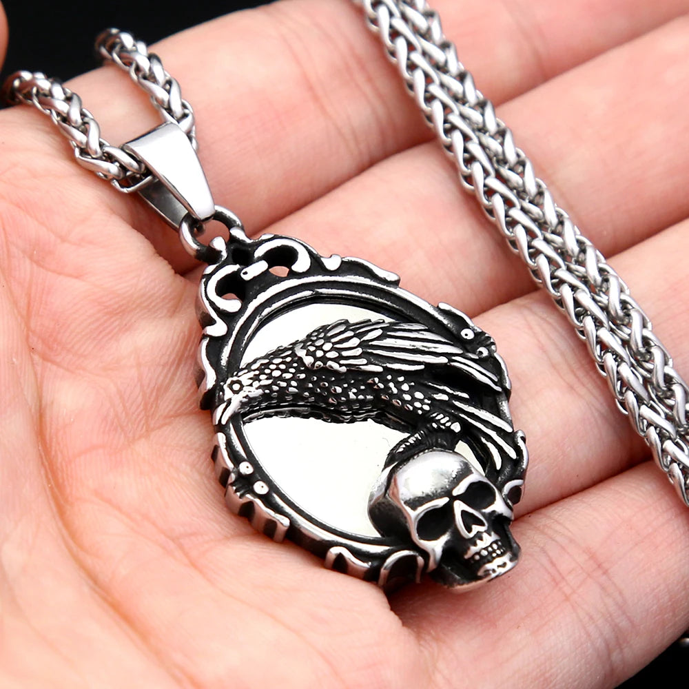Skull Magic Mirror Pendant Necklace (316L)
