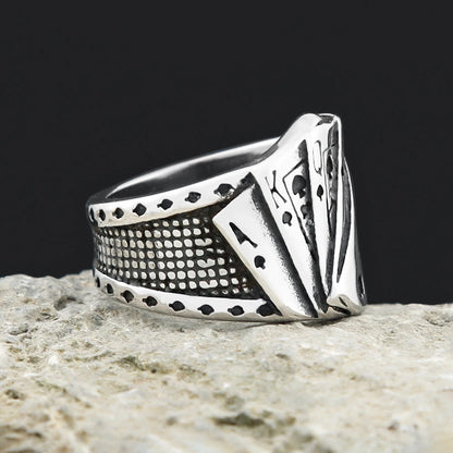 Lucky Cards Ring (316L)