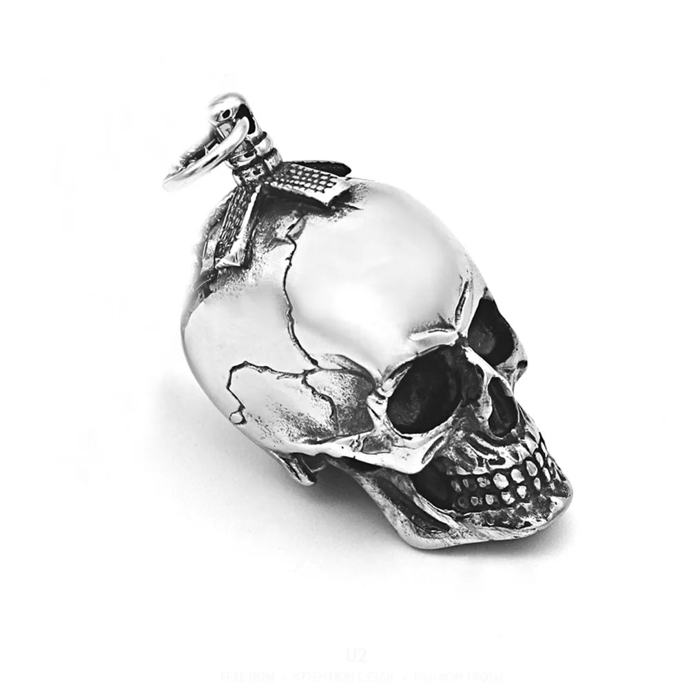 3D Skull Pendant Necklace (316L)