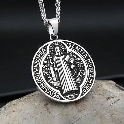 Saint Benedict Medal Pendant Necklace (316L)
