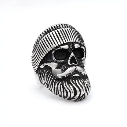 Anillos de calavera de acero inoxidable 316L góticos vintage para hombres y mujeres, estilo punk, hip hop, motocicleta, joyería, regalos de Halloween, triangulación de envíos