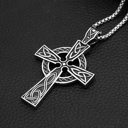 Halskette mit keltischem Knotenkreuz (316L)