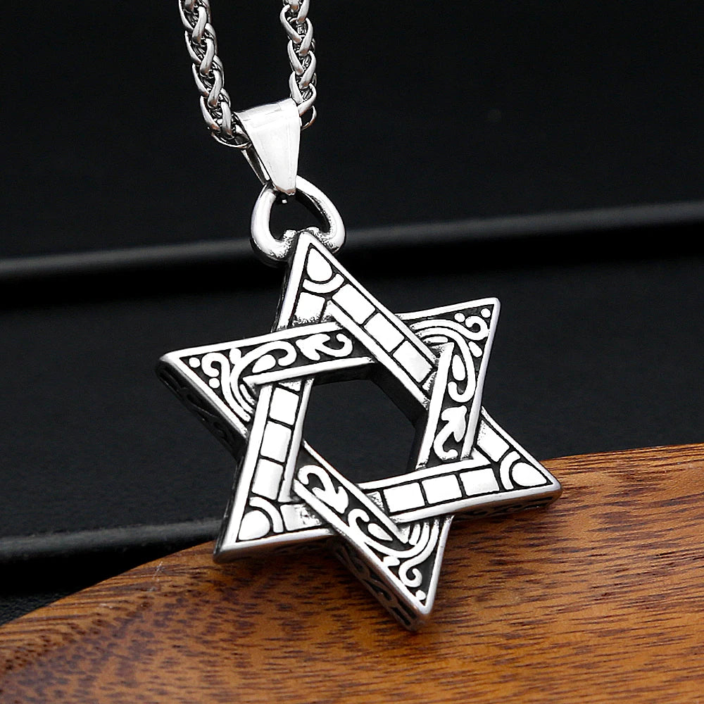 Hexagonal Star of David Necklace (316L)