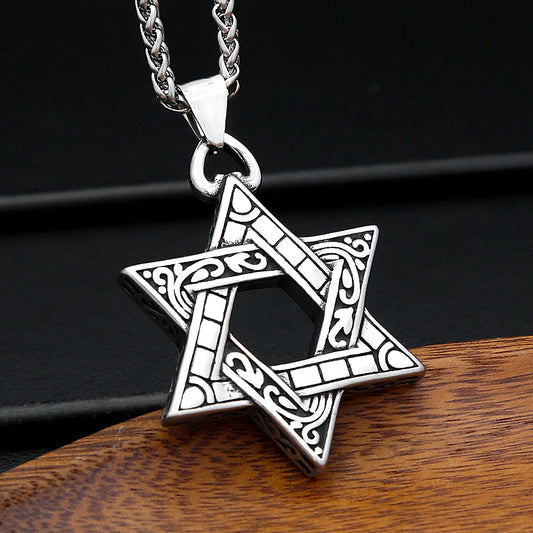 Hexagonal Star of David Necklace (316L)