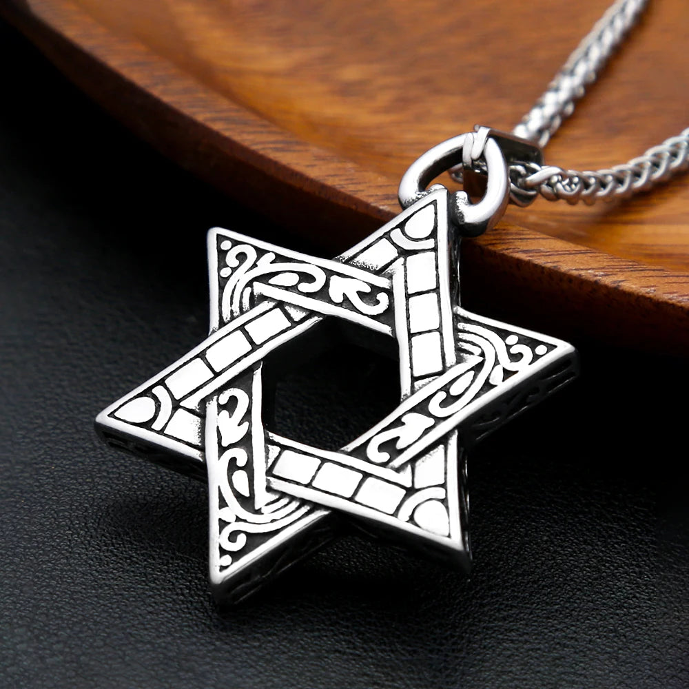 Hexagonal Star of David Necklace (316L)
