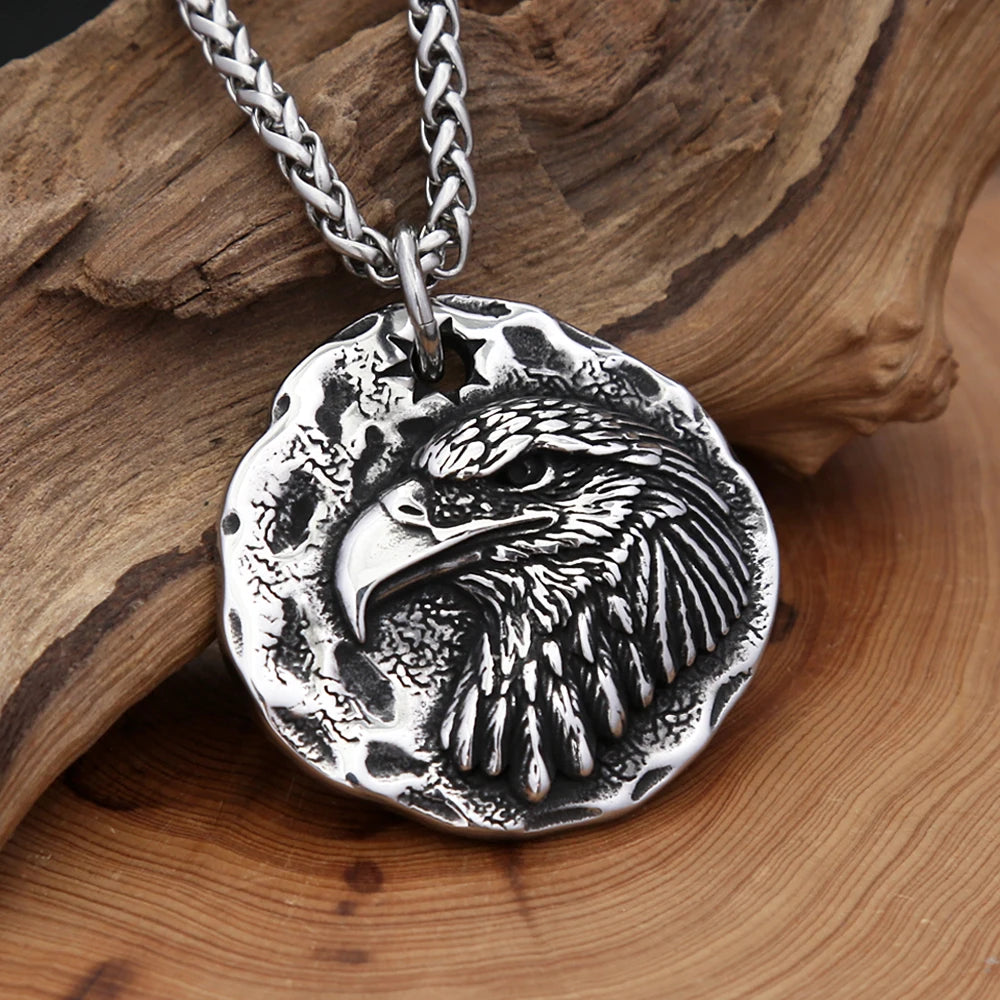 Eagle Head Pendant Necklace (316L)